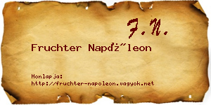 Fruchter Napóleon névjegykártya